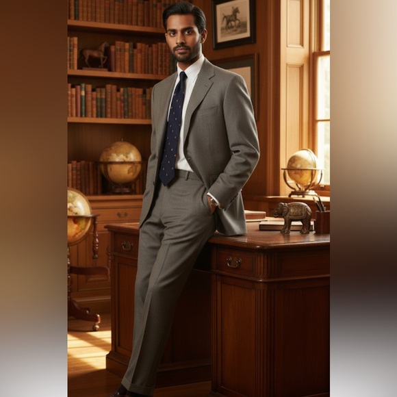 Lauren by Ralph Lauren Vintage Gray Wool Suit.